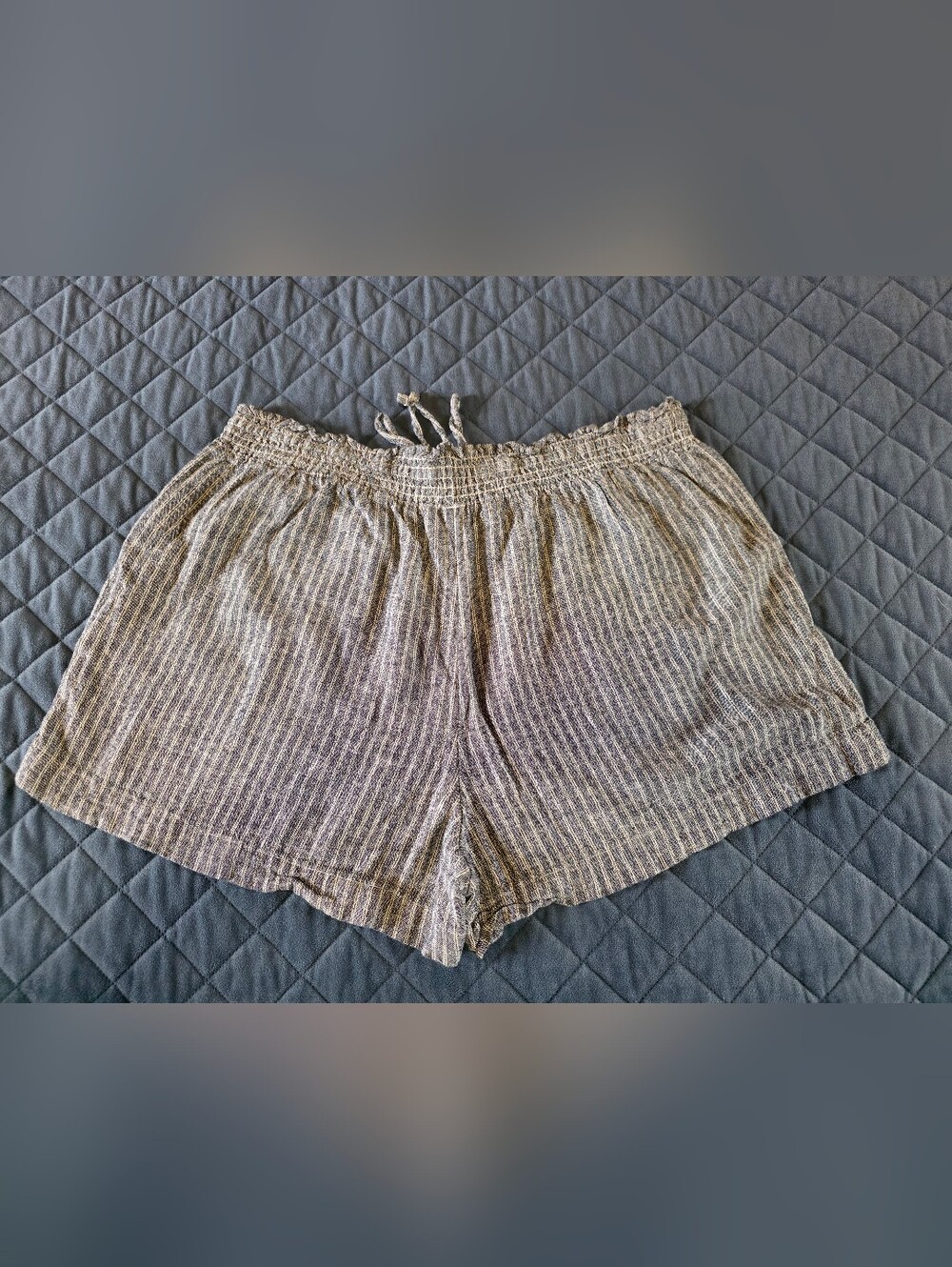 Time and Tru Blue & White Striped High-Waist Women’s Shorts